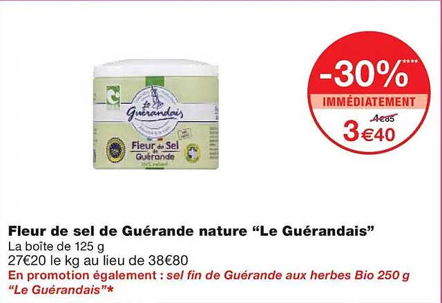 Fleur de sel de Guérande nature “Le Guérandais”