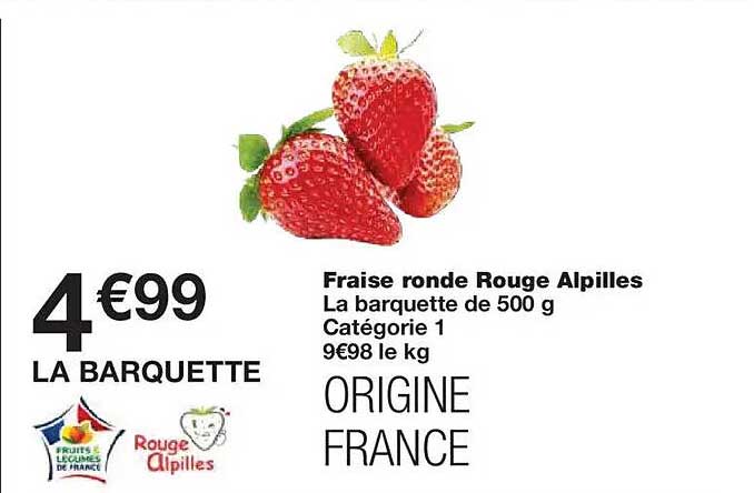 Fraise ronde Rouge Alpilles