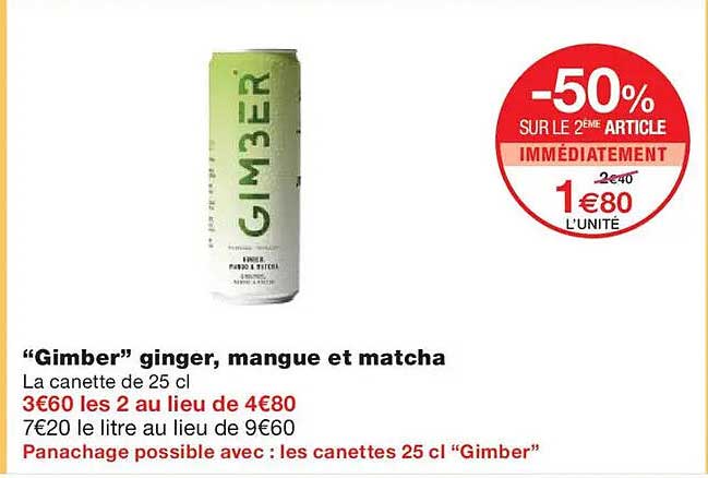 “Gimber” ginger, mangue et matcha