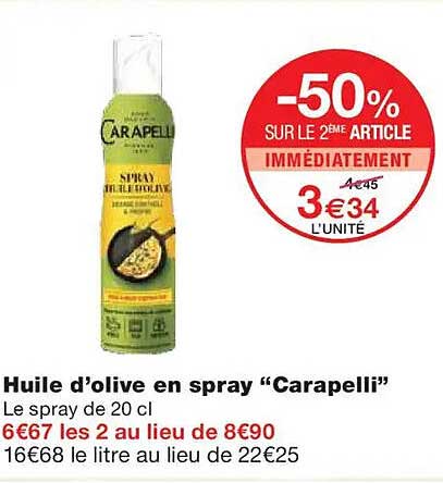 Huile d’olive en spray “Carapelli”