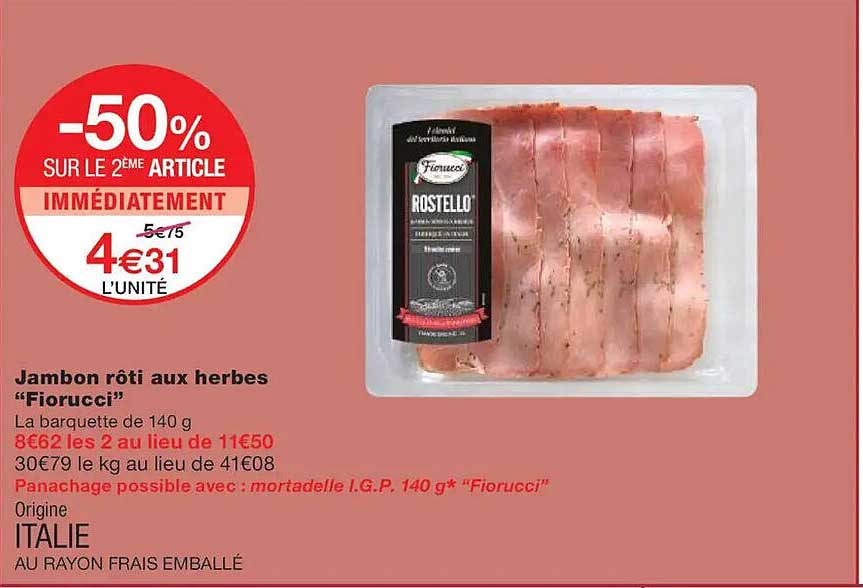 Jambon rôti aux herbes “Fiorucci”