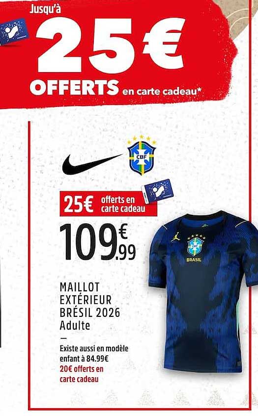 Jusqu'à 25€ OFFERTS en carte cadeau*