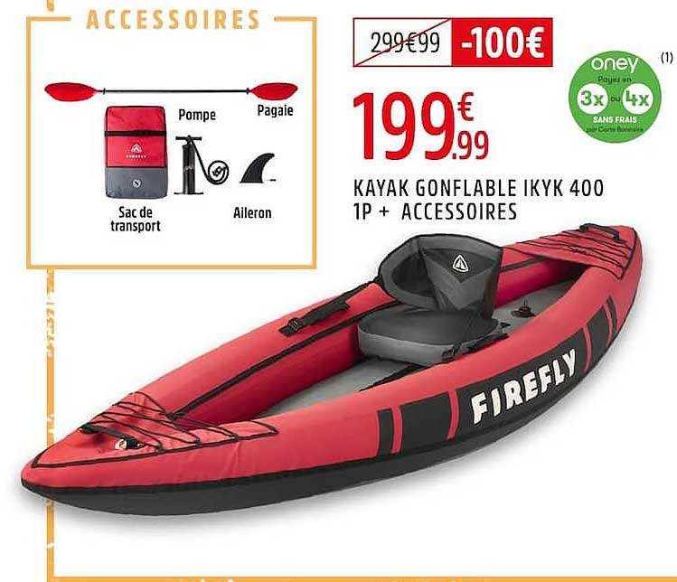 KAYAK GONFLABLE IKIK 400 1P + ACCESSOIRES