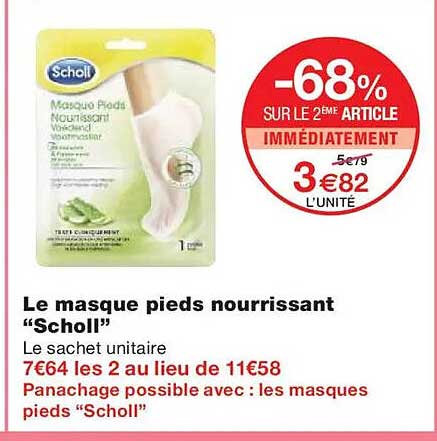 Le masque pieds nourrissant “Scholl”