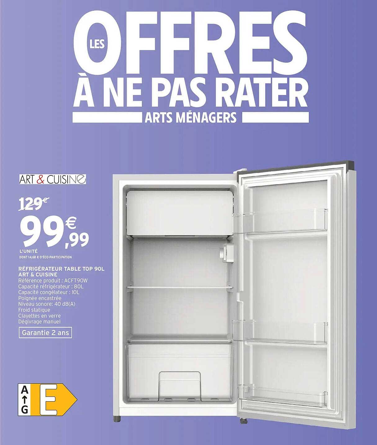 LES OFFRES À NE PAS RATER - ARTS MÉNAGERS