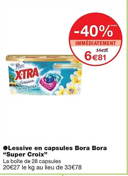 Lessive en capsules Bora Bora “Super Croix”