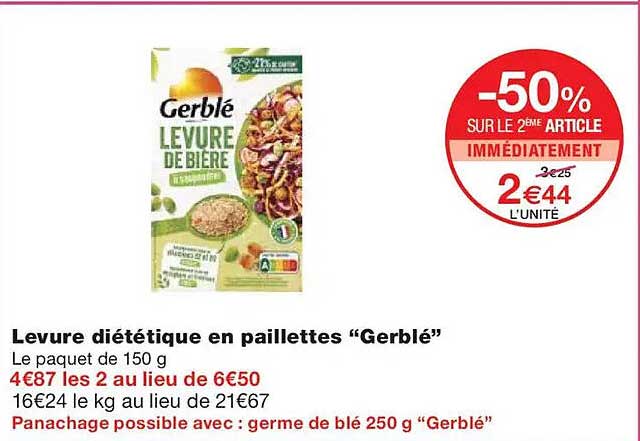 Levure diététique en paillettes “Gerblé”