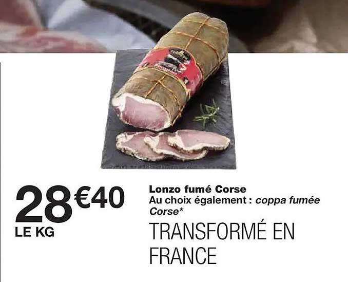 Lonzo fumé Corse