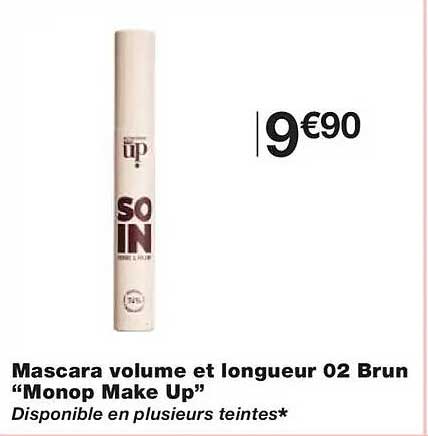 Mascara volume et longueur 02 Brun “Monop Make Up”
