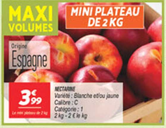 MAXI VOLUMES MINI PLATEAU DE 2 KG