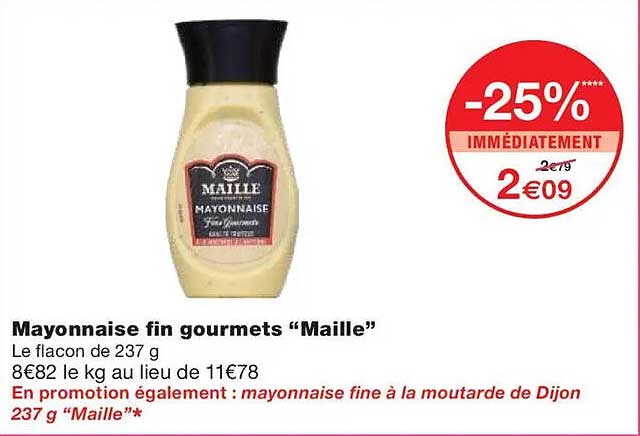 Mayonnaise fin gourmets “Maille”