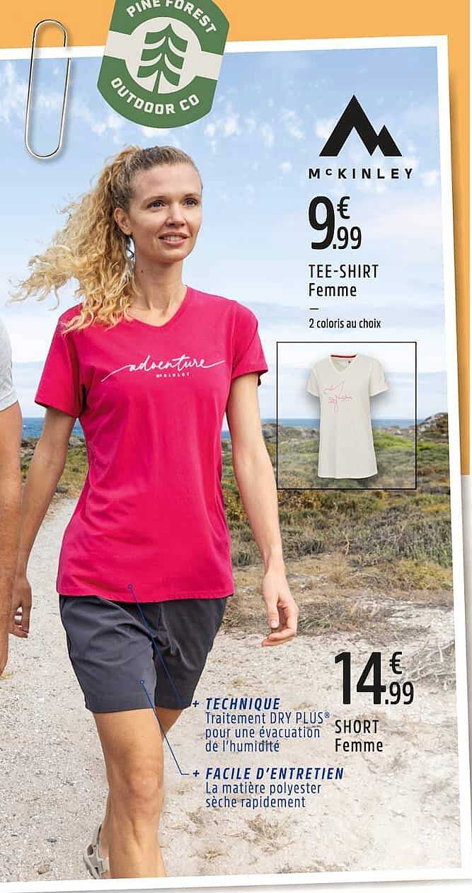 MCKINLEY TEE-SHIRT Femme - 2 coloris au choix