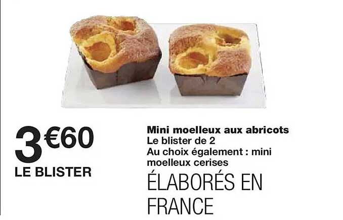 Mini moelleux aux abricots