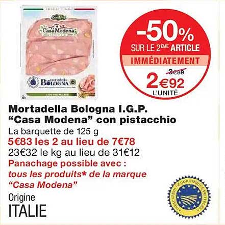 Mortadella Bologna I.G.P. “Casa Modena” con pistacchio