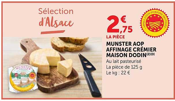 Munster AOP Affinage Crémier Maison Dodin