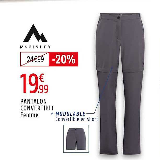 PANTALON CONVERTIBLE Femme + MODULABLE Convertible en short