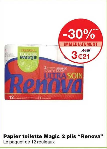 Papier toilette Magic 2 plis “Renova”