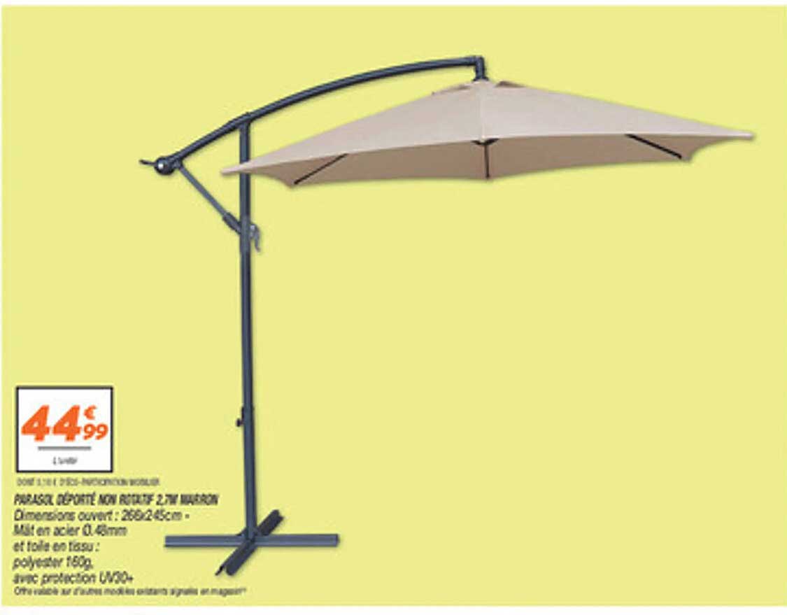PARASOL DÉPORTÉ NON RÉGLÉ 2,7 M MÉHOUN