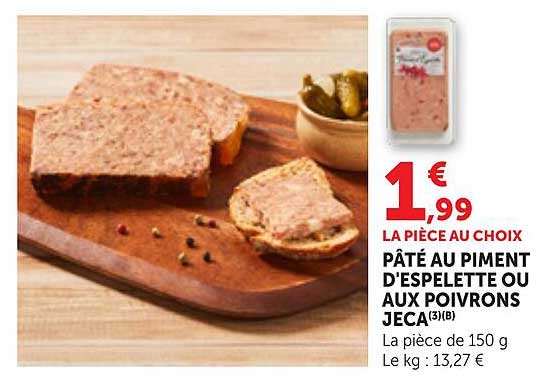 PÂTÉ AU PIMENT D'ESPELETTE OU AUX POIVRONS JECA