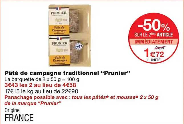 Pâté de campagne traditionnel “Prunier”