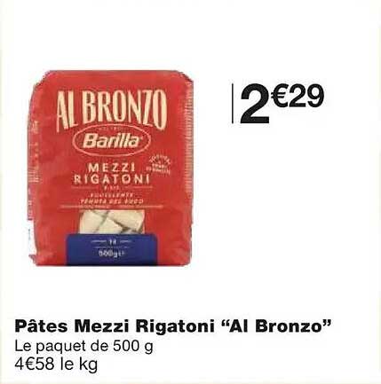 Pâtes Mezzi Rigatoni “Al Bronzo”