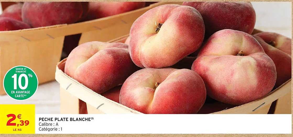 PECHE PLATE BLANCHE(*)
