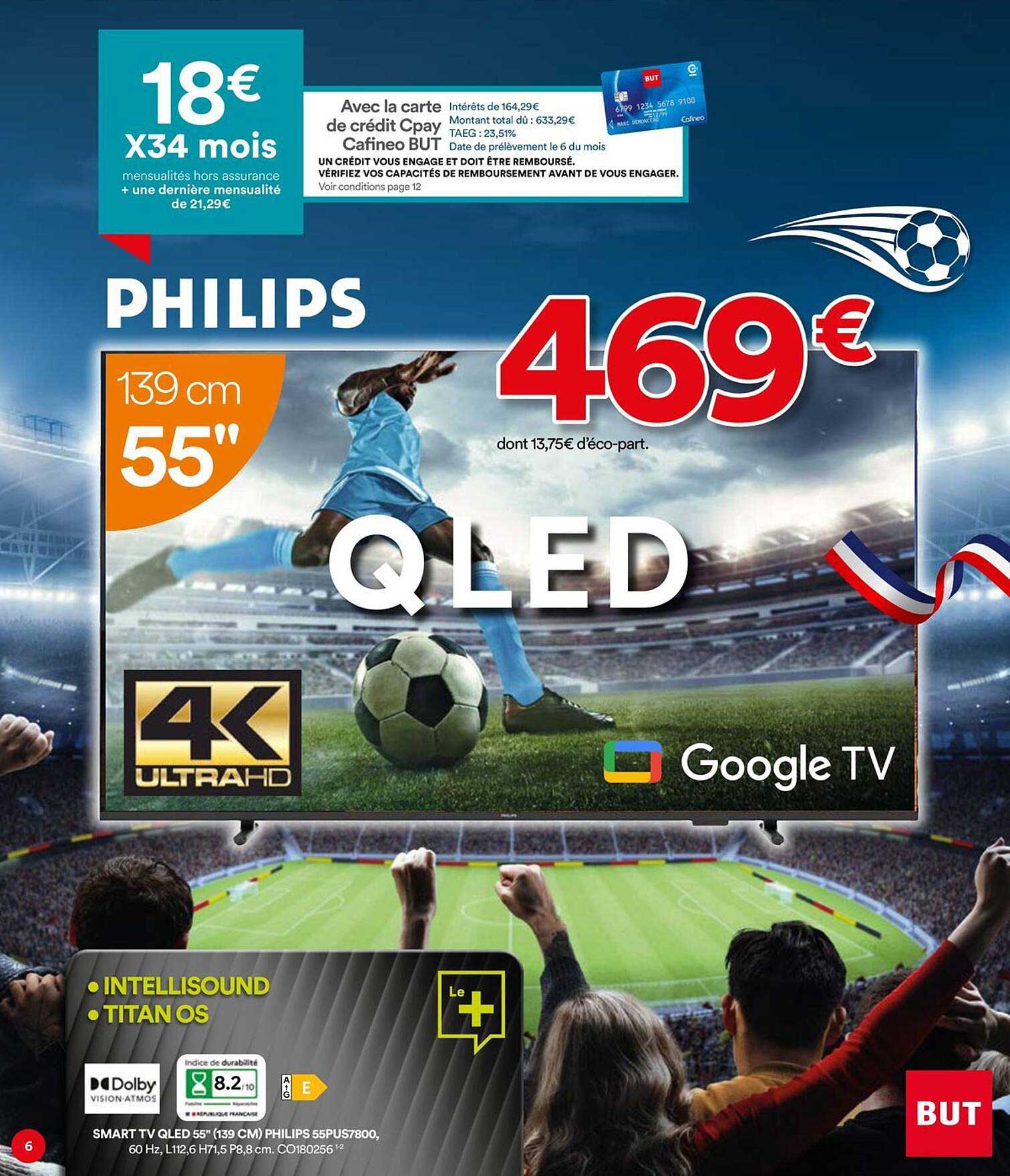 PHILIPS QLED 55" 4K Ultra HD Google TV