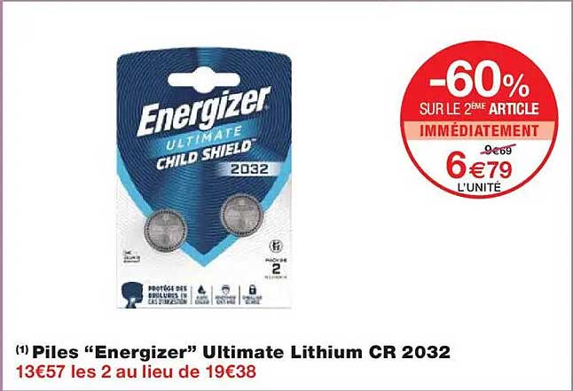 Piles “Energizer” Ultimate Lithium CR 2032