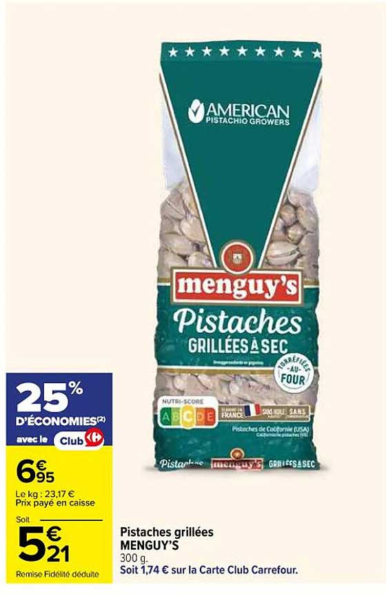 Pistaches grillées MENGUY'S
