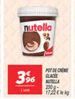 POT DE CRÈME GLACÉE NUTELLA 250 g