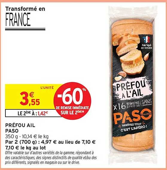 Promo Préfou Ail Paso chez Intermarché - 123Catalogue.fr