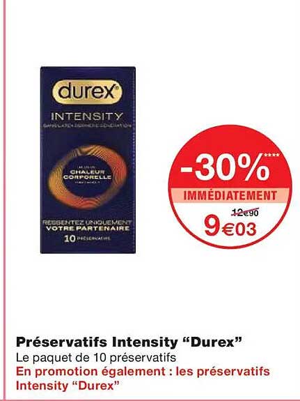 Préservatifs Intensity “Durex”