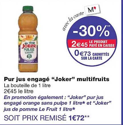 Pur jus engagé “Joker” multifruits