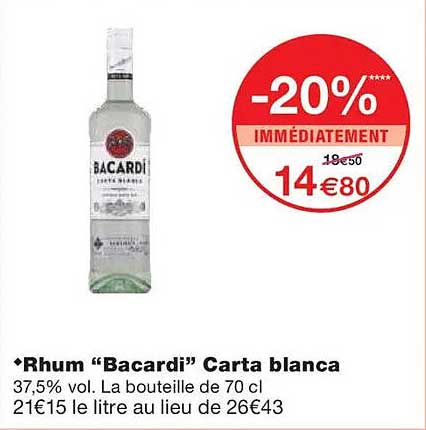 Rhum “Bacardi” Carta blanca
