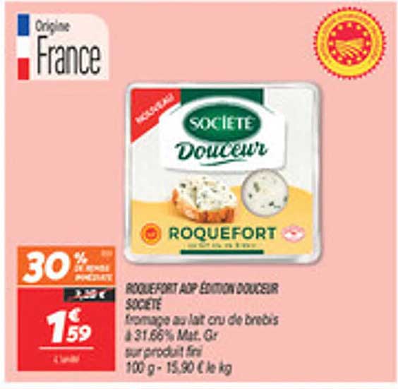 ROQUEFORT AOP crémé doux société