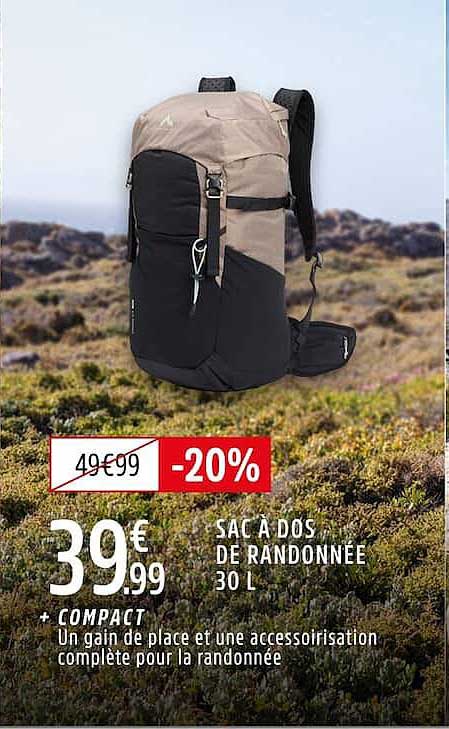 SAC À DOS DE RANDONNÉE 30 L