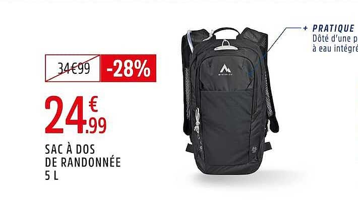 SAC À DOS DE RANDONNÉE 5 L