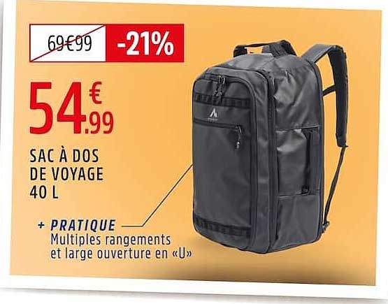 SAC À DOS DE VOYAGE 40 L