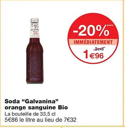 Soda “Galvanina” orange sanguine Bio
