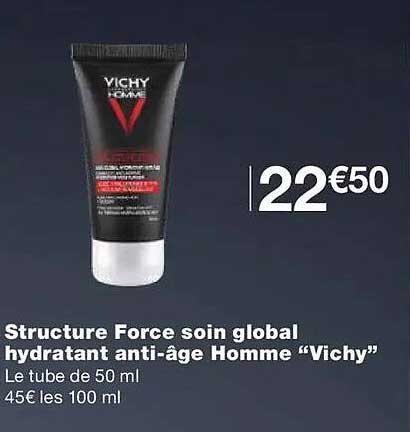 Structure Force soin global hydratant anti-âge Homme “Vichy”