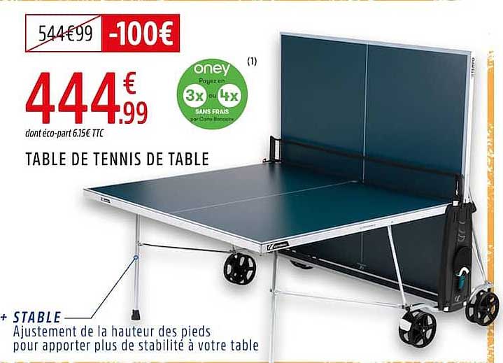TABLE DE TENNIS DE TABLE