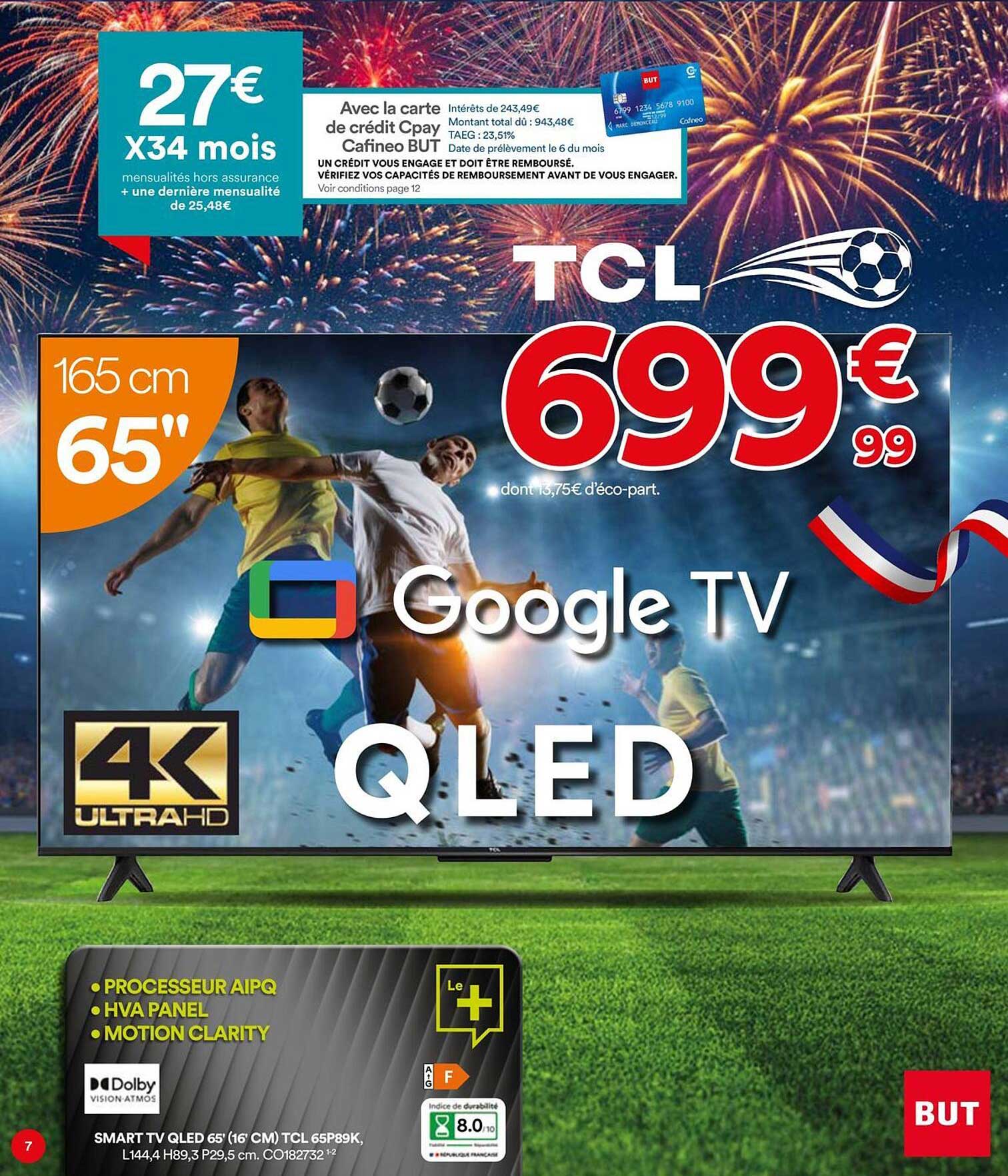TCL 65" QLED Google TV