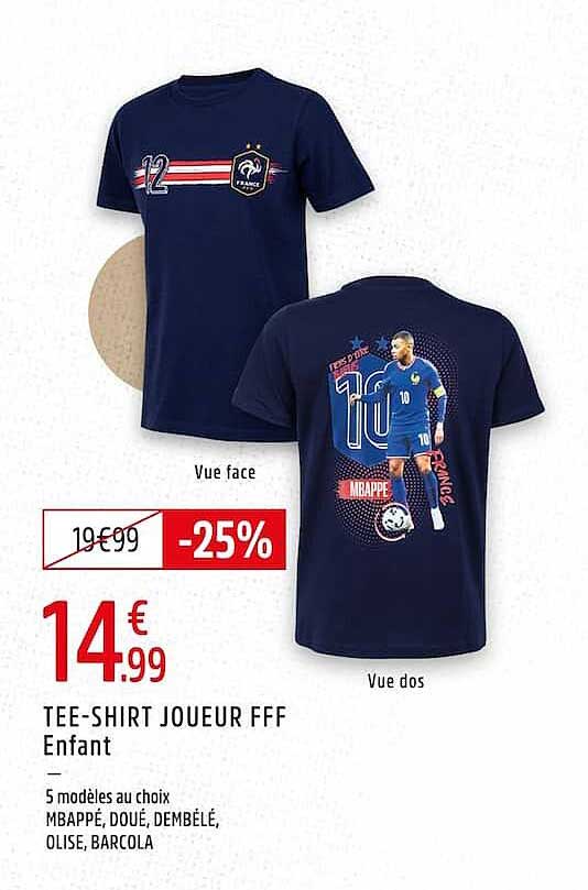 TEE-SHIRT JOUEUR FFF Enfant
