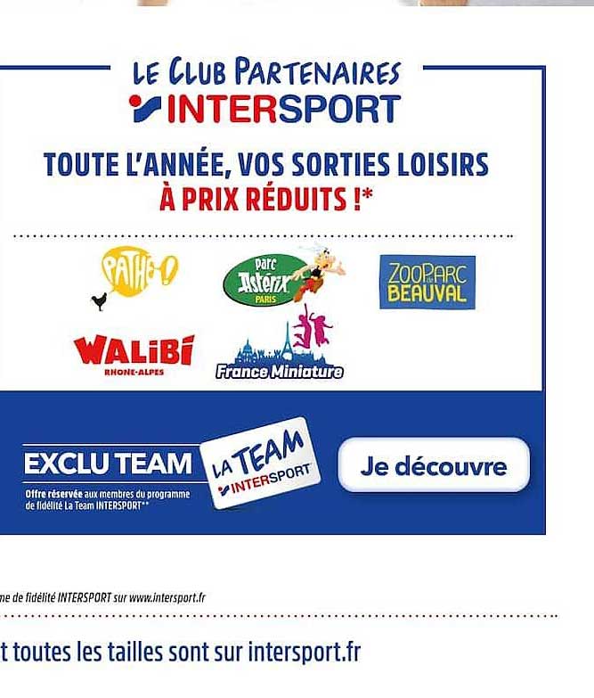TOUTE L'ANNÉE, VOS SORTIES LOISIRS À PRIX RÉDUITS !*