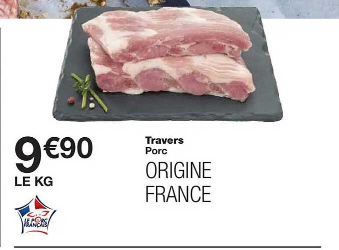 Travers Porc ORIGINE FRANCE