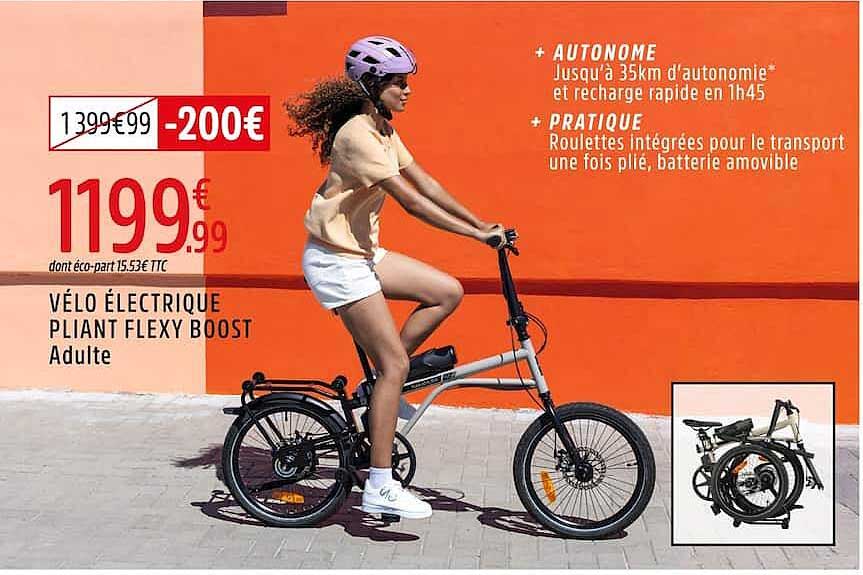 VÉLO ÉLECTRIQUE PLIANT FLEXY BOOST Adulte