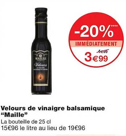 Velours de vinaigre balsamique “Maille”