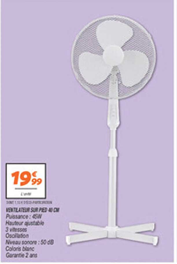 VENTILATEUR SUR PIED 40 CM