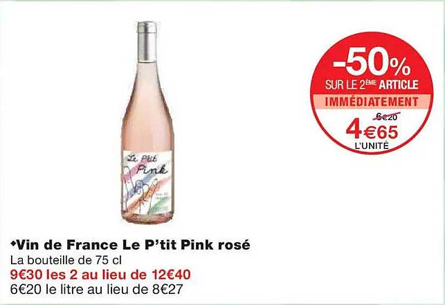 Vin de France Le P’tit Pink rosé