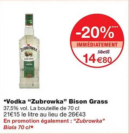 Vodka “Zubrowka” Bison Grass
